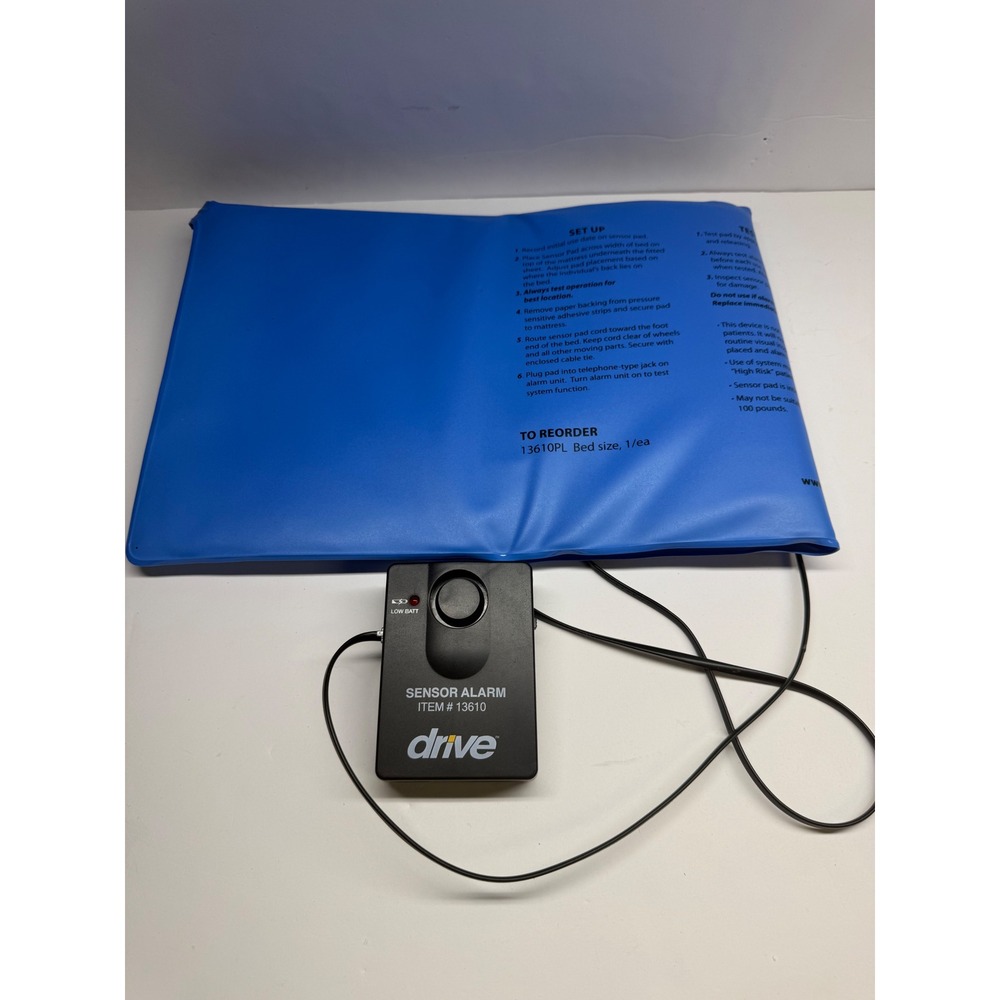 Posey KeepSafe Deluxe Bed Exit Alarm System 8374 with Sensor Pad 13610PL Black